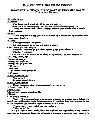 Giáo án Lịch sử Lớp 7 - Chương trình cả năm - Năm học 2018-2019