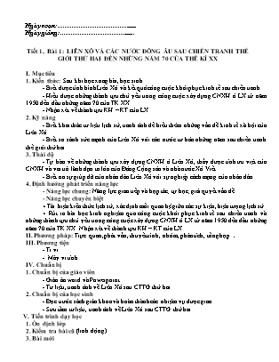 Giáo án Lịch sử Lớp 9 - Tiết 1-52 (Bản hay)