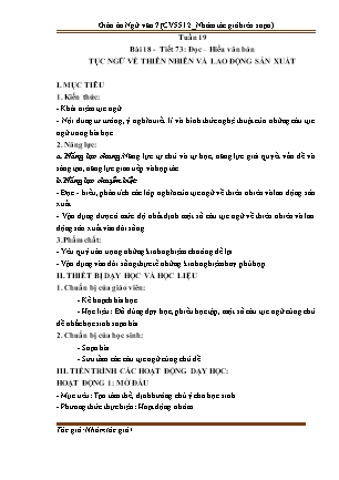 Giáo án Ngữ văn Lớp 7 theo CV5512 - Chương trình học kì 2 (Bản hay)