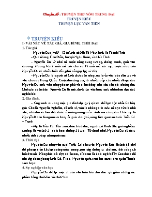 Giáo án Ngữ văn Lớp 9 - Chủ đề: Truyện thơ Nôm trung đại