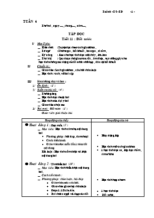 Giáo án Tập đọc Lớp 4 - Tuần 6, Tiết 11: Đất nước