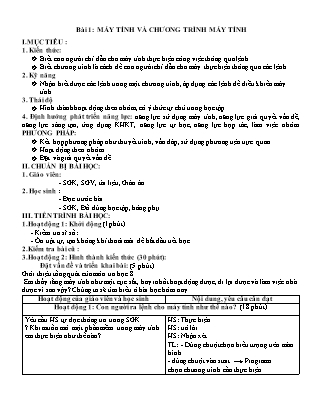 Giáo án Tin học Lớp 8 theo CV5512 - Bài 1-9