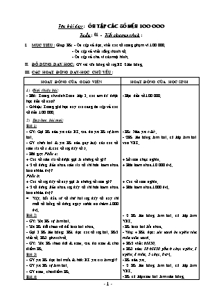 Giáo án Toán Lớp 4 - Chương trình học kì 1 (Bản hay)