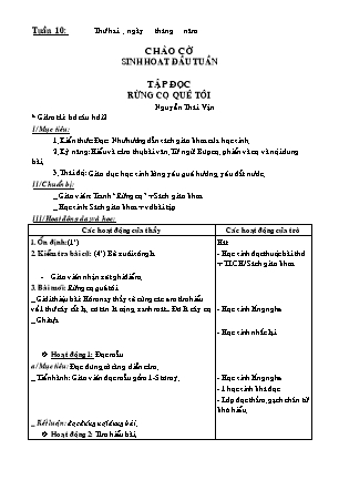 Giáo án Tổng hợp các môn Lớp 4 - Tuần 10 (Bản hay)