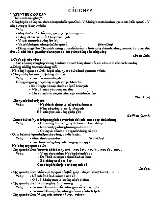 Ôn tập Ngữ văn Lớp 8 - Câu ghép