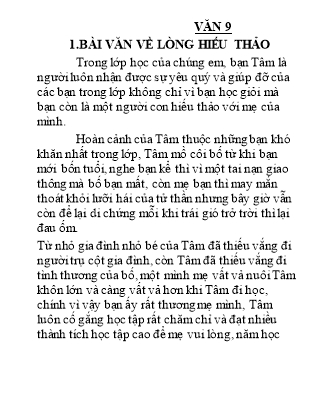 Ôn tập văn tự sự Lớp 9