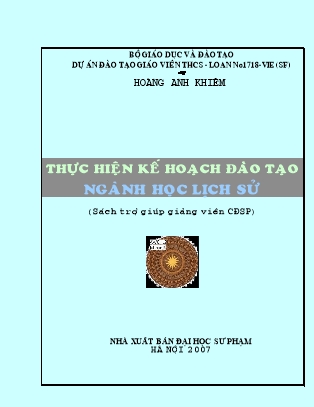 Tài liệu Thực hiện kế hoạch đào tạo ngành học Lịch sử