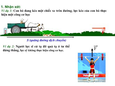 Bài giảng Vật lí Lớp 8 - Công cơ học - Trường THCS Kim Hải