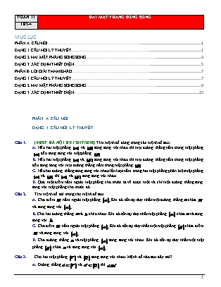 Bài tập ôn tập Hình học Lớp 11 - Bài 2.4: Hai mặt phẳng song song (Có lời giải) Bài tập ôn tập Hình học Lớp 11 - Bài 2.4: Hai mặt phẳng song song (Có lời giải)