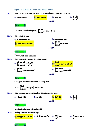 Bài tập ôn tập Toán Lớp 10 - Bài 4.1: Bất đẳng thức (Có lời giải)