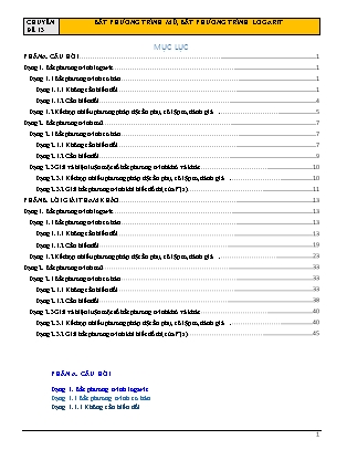 Chuyên đề Đại số Lớp 12 - Chương 2 - Đề 13: Bất phương trình mũ, bất phương trình logarit (Có lời giải)