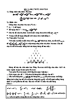 Chuyên đề Giải tích Lớp 11 - Chương 2 - Bài 2, Phần 1: Nhị thức Niu-tơn (Có lời giải)