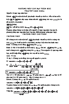 Chuyên đề Giải tích Lớp 11 - Chương 3 - Bài 1: Chứng minh bằng phương pháp quy nạp dãy số (Có lời giải)