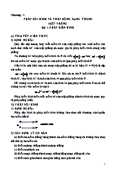 Chuyên đề Hình học Lớp 11 - Chương 1 - Phần 1: Phép biến hình (Có lời giải)