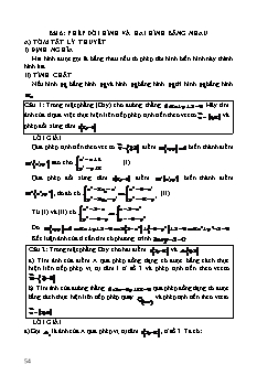 Chuyên đề Hình học Lớp 11 - Chương 1 - Phần 3: Phép biến hình (Có lời giải)