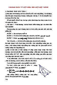 Chuyên đề Hình học Lớp 11 - Chương 4 - Bài 4: Khoảng cách từ một điểm đến một mặt phẳng (Có lời giải)