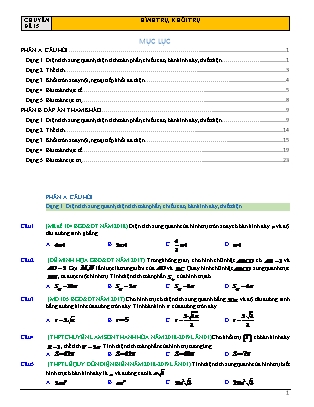 Chuyên đề Hình học Lớp 12 - Chương 2 - Đề 15: Hình trụ, khối trụ (Có lời giải)