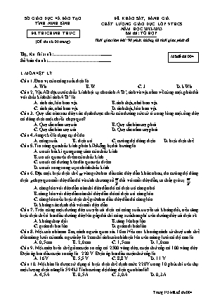 Đề khảo sát, đánh giá chất lượng giáo dục môn Tổ hợp Lớp 9 - Mã đề: 004 - Năm học 2022-2023 - Sở GD&ĐT Ninh Bình (Có đáp án)