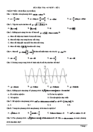 Đề kiểm tra 45 phút học kì 1 Toán Lớp 11 - Đề số 2 (Có đáp án) Đề kiểm tra 45 phút học kì 1 Toán Lớp 11 - Đề số 2 (Có đáp án)