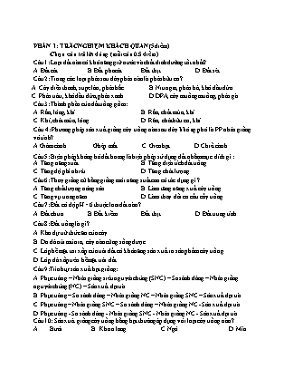 Đề kiểm tra giữa kì 1 Công nghệ Lớp 7 - Năm học 2021-2022 - Trường THCS Lai Thành (Có đáp án)