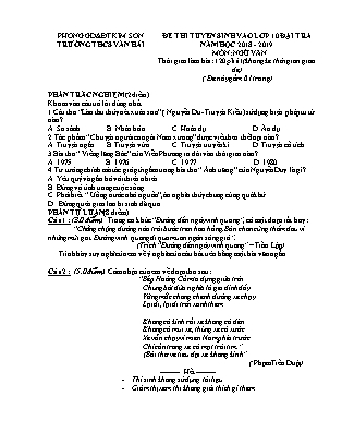 Đề thi tuyển sinh vào Lớp 10 môn Ngữ văn - Đề 2 - Năm học 2018-2019 - Trường THCS Văn Hải (Có đáp án) Đề thi tuyển sinh vào Lớp 10 môn Ngữ văn - Đề 2 - Năm học 2018-2019 - Trường THCS Văn Hải (Có đáp án)
