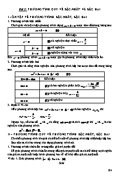 Trắc nghiệm Đại số Lớp 10 - Chương 3 - Bài 2: Phương tình quy về bậc nhất và bậc hai (Có đáp án) Trắc nghiệm Đại số Lớp 10 - Chương 3 - Bài 2: Phương tình quy về bậc nhất và bậc hai (Có đáp án)