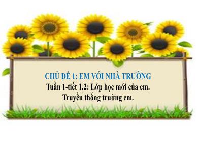 Bài gảng Hoạt động trải nghiệm, hướng nghiệp Lớp 6 - Tiết 1+2: Lớp học mới của em. Truyền thống trường em - Trường THCS Lương Thế Vinh