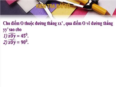 Bài giảng Hình học Lớp 7 - Chương 1 - Tiết 3: Hai đường thẳng vuông góc - Trường THCS Lương Thế Vinh