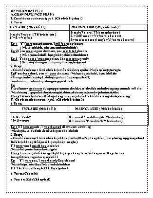 Bài tập ôn tập Tiếng Anh Lớp 8 - Unit 7+8