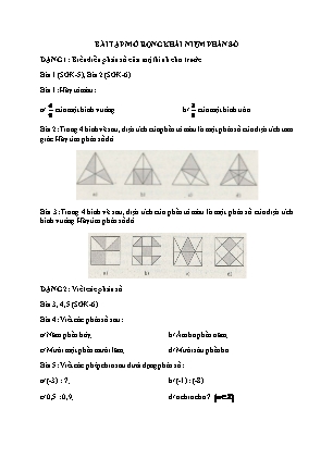 Bài tập Toán Lớp 6 - Mở rộng khái niệm phân số