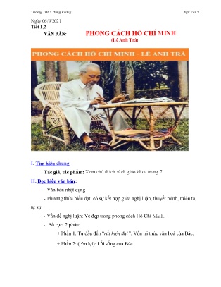 Hướng dẫn tự học Ngữ văn Lớp 9 - Tuần 1 - Năm học 2021-2022 - Trường THCS Hùng Vương