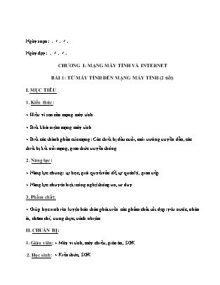Kế hoạch bài dạy Tin học Lớp 9 - Chương trình cả năm - Trường THCS Trần Phú
