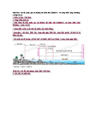 Lý thuyết Địa li Lớp 9 - Biển, đảo
