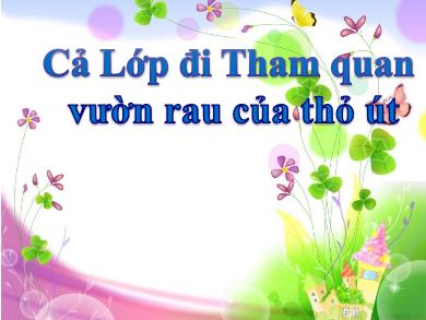 Bài giảng Mầm non - Đề tài: Truyện Cây rau của thỏ út