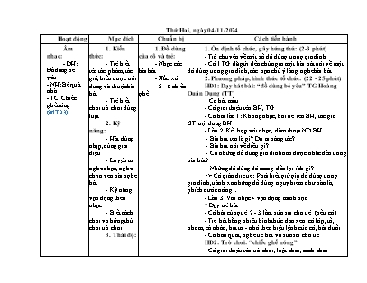 Kế hoạch Giáo dục Mẫu giáo Nhỡ 4-5 tuổi - Tháng 11 Năm học 2024-2025 (Trường MN Chu Minh)