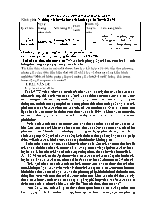 SKKN Một số biện pháp giúp trẻ Mẫu giáo bé 3-4 tuổi hứng thú trong hoạt động làm quen với toán