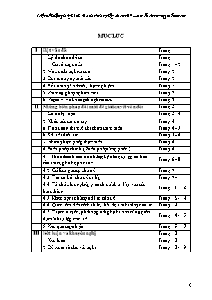 SKKN Một số biện pháp hình thành tính tự lập cho trẻ 3 - 4 tuổi ở trường mầm non