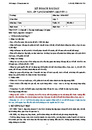 Kế hoạch bài dạy (KHBD) Toán lớp 3 năm học 2026-2027 trọn bộ kì 1 tích hợp năng lực số và AI