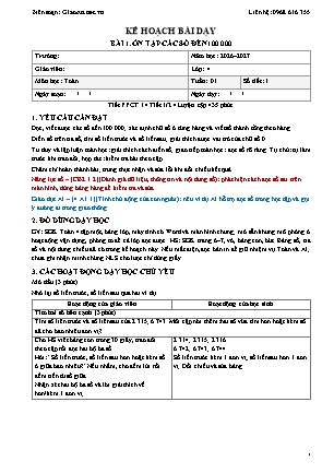Kế hoạch bài dạy (KHBD) Toán lớp 4 năm học 2026-2027 trọn bộ cả năm tích hợp năng lực số và AI